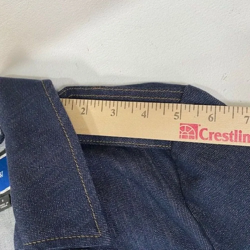 J.Crew Re-Imagined Sustainable Denim Jacket with Front Pockets Dark Wash Size S‎